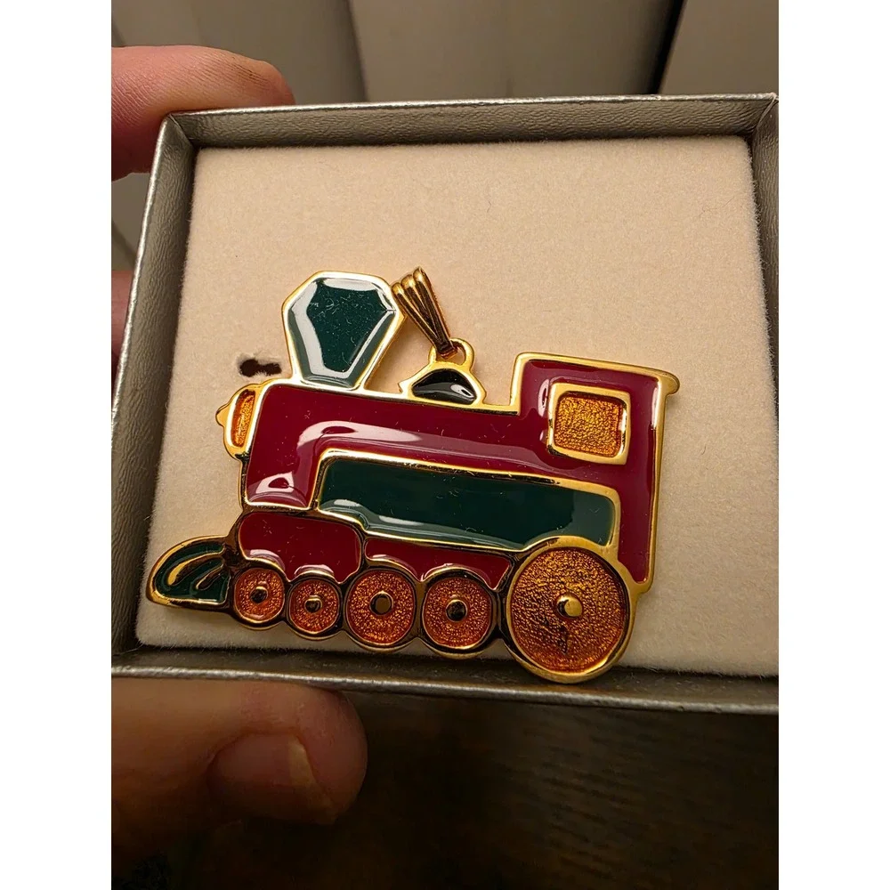 Wallace Silversmiths‎ Christmas Cookies Train Engine Solid Pewter Ornament